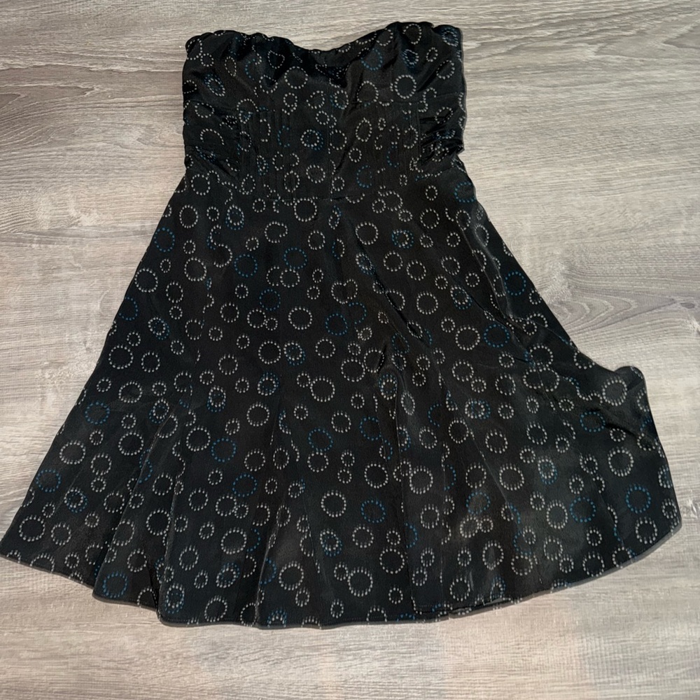 American Eagle Outfitters Black Strapless A-line Dress